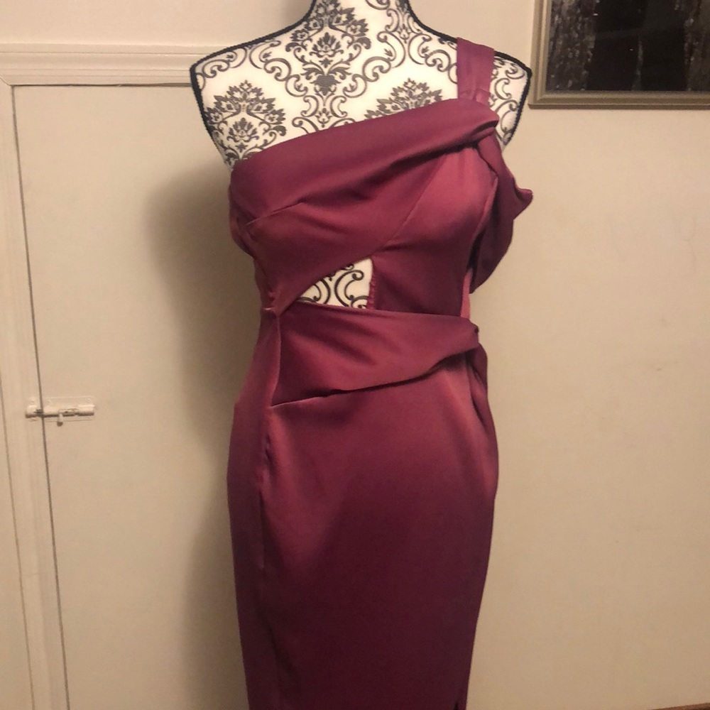 ASOS Magenta Satin Dress